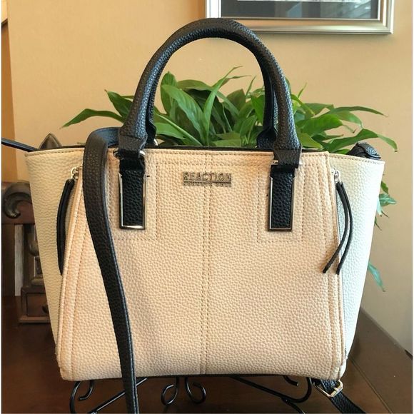 Kenneth Cole Reaction Handbags - KENNETH COLE REACTION - Faux Leather Convertible Crossbody in Pink & Gray NWOT!